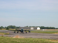 avion de havilland vampire meeting aérien calais-marcke 2004