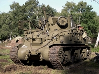 m32 sherman wrecker tanks in town 2005 mons bois brûlé ghlin