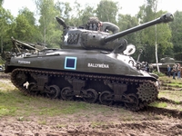 m4a1 sherman 76mm ballymena tanks in town 2005 mons bois brûlé ghlin