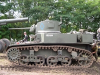stuart m3a1 tanks in town 2005 mons bois brûlé ghlin