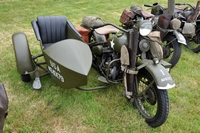 Harley Davidon WLA side car 65ème anniversaire du débarquement en Normandie