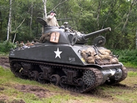 m4 sherman 105mm spit oil tanks in town 2005 mons bois brûlé ghlin