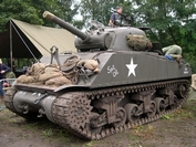 Sherman M4 105mm spit oil Tanks in Town 2007