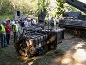 dépose du moteur MTU du Leopard par un Bergeleopard Tanks in Town 2008