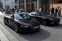 Audi R8 aston martin db7 Carspotting à Hambourg, avril 2014 hamburg