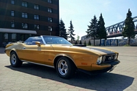 Ford Mustang convertible71 Oldtimer Tankstelle Hambourg hamburg