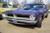 Plymouth Cuda 70 Oldtimer Tankstelle Hambourg hamburg