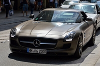 mercedes sls amg mat grey Carspotting à Hambourg, juillet 2014 Hamburg