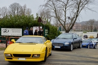 ferrari 348 maserati quattroporte cars & coffee paris 2015