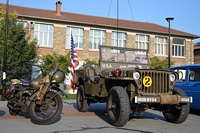 Jeep Willys Harley-Davidson WLA Rassemblement mensuel de Vincennes en anciennes, octobre 2015