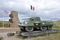 Ford M8 monument de la 2ème DB à Utah Beach