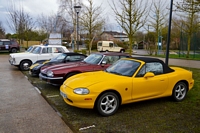 Mazda MX-5 NB California Rassemblement mensuel à Bouffémont, mars 2019